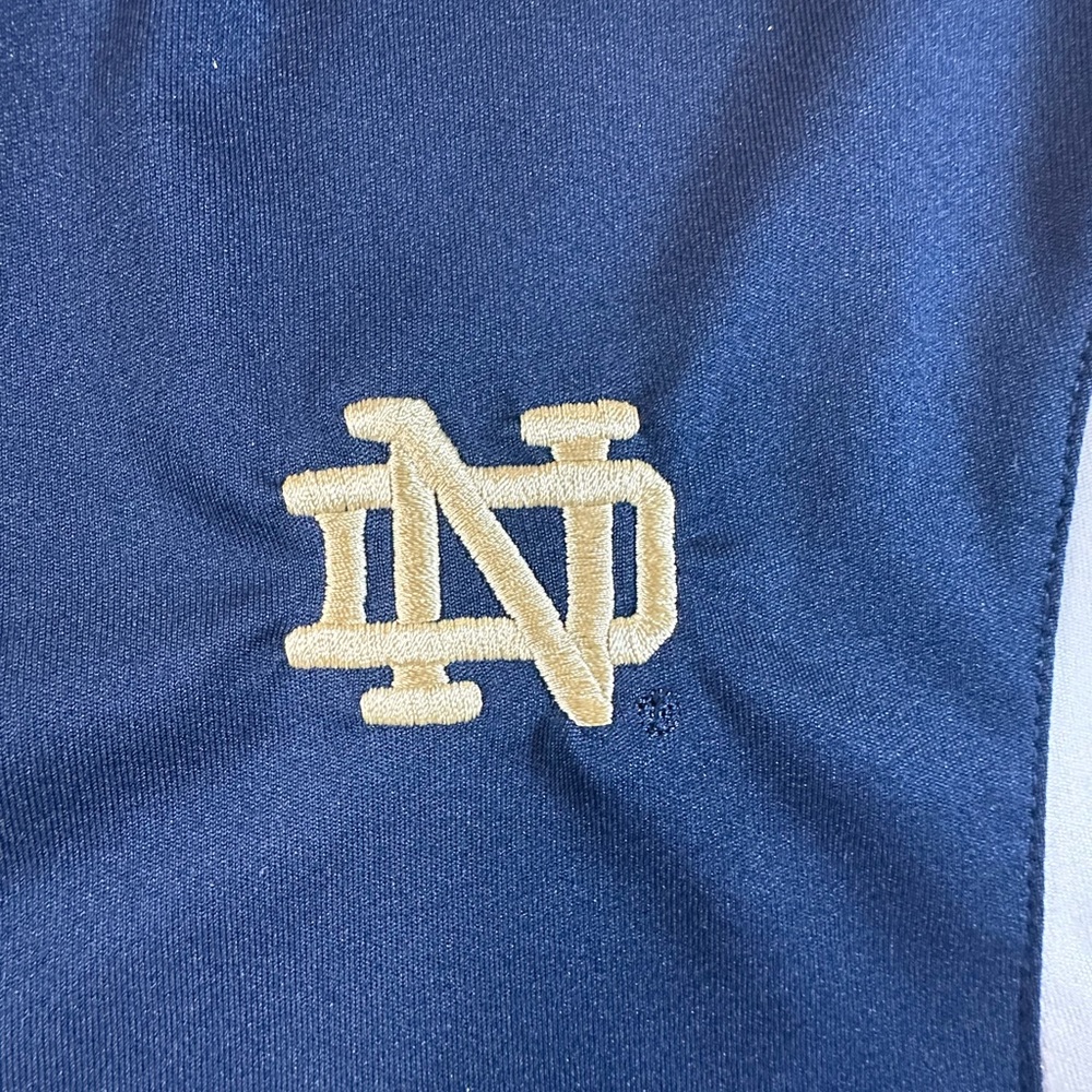 Adidas Dark Blue and White Notre Dame Men's Active Polo Shirt - Picture 6 of 12